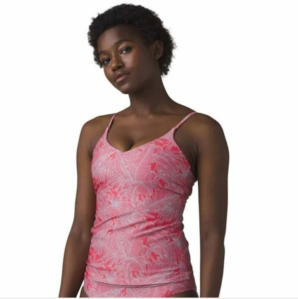 Prana Pink Floral Women's Swim Top